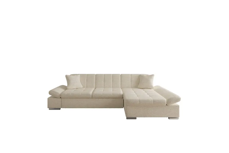 Djerra Sovesofa med Divan 3-personers - Beige - Møbler - Sofaer - Sovesofaer
