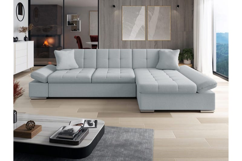 Djerra Sovesofa med Divan 3-personers - Blå - Møbler - Sofaer - Sovesofaer