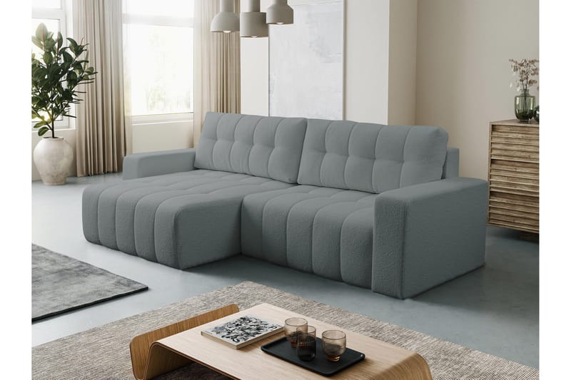 Doryn Sovesofa med Divan 3-personers - Grå - Møbler - Sofaer - Sovesofaer