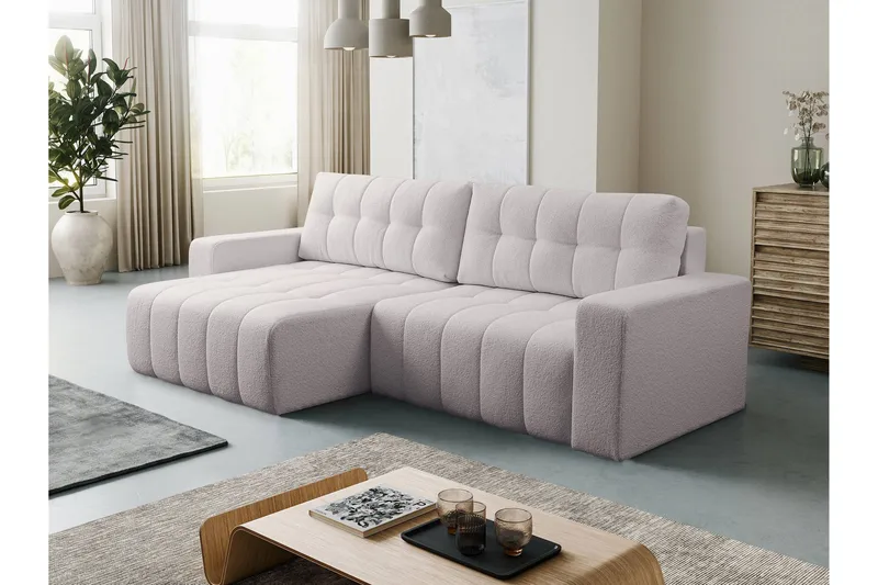 Doryn Sovesofa med Divan 3-personers - Grå - Møbler - Sofaer - Sovesofaer