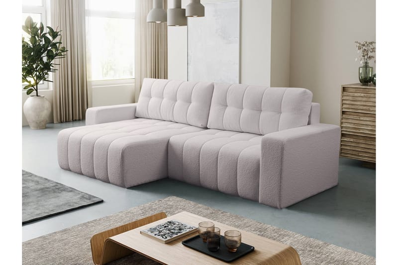 Doryn Sovesofa med Divan 3-personers - Grå - Møbler - Sofaer - Sovesofaer