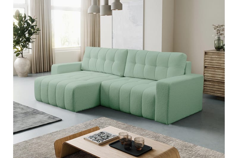 Doryn Sovesofa med Divan 3-personers - Grøn - Møbler - Sofaer - Sovesofaer