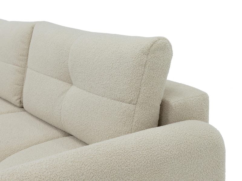 Durven 3-personers Sovesofa 160x200 cm med Opbevaring i Bouclé - Grå - Møbler - Sofaer - Sovesofaer