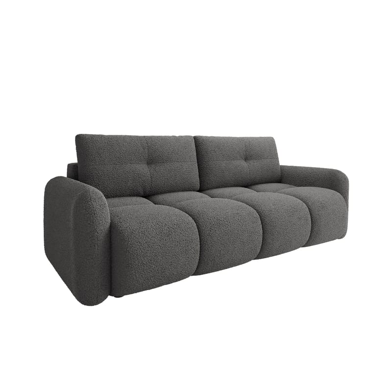 Durven 3-personers Sovesofa 160x200 cm med Opbevaring i Bouclé, Grå