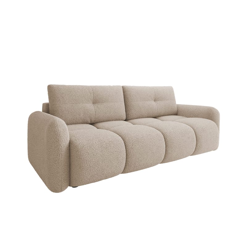 Durven 3-personers Sovesofa 160x200 cm med Opbevaring i Bouclé, Beige