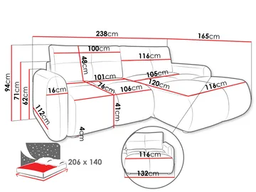 Durven Sovesofa 3-personers - Brun - Møbler - Sofaer - Sovesofaer