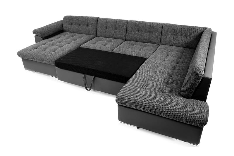 Dynir 4-personers Hjørnesovesofa - Grøn - Sovesofaer - Sovesofa chaiselong - Velour sofaer