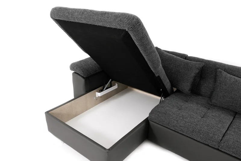 Dynir Hjørnesovesofa Chaiselong Højre - Mørkegrøn - Møbler - Sofaer - Sovesofaer