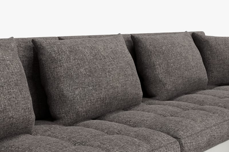 Dynir Hjørnesovesofa Chaiselong med Opbevaring Højre - Hvid/Lysegrå - Møbler - Sofaer - Sovesofaer