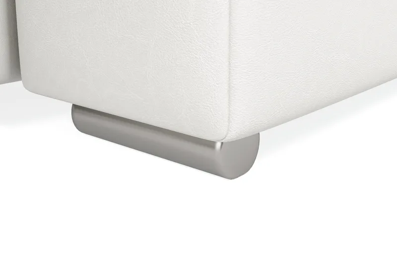 Dynir Hjørnesovesofa Chaiselong med Opbevaring Højre - Hvid/Lysegrå - Møbler - Sofaer - Sovesofaer