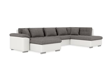Dynir Hjørnesovesofa Chaiselong med Opbevaring Venstre - Lysegrå/Hvid - Møbler - Sofaer - Sovesofaer