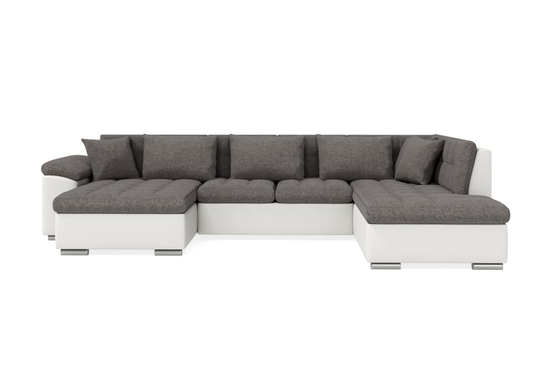 Dynir Hjørnesovesofa Chaiselong med Opbevaring Venstre - Lysegrå/Hvid - Møbler - Sofaer - Sovesofaer