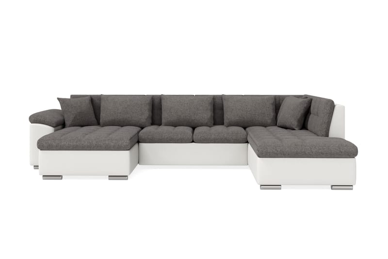 Dynir Hjørnesovesofa Chaiselong med Opbevaring Venstre, Lysegrå/Hvid