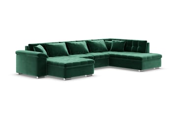 Dynir Hjørnesovesofa Chaiselong Venstre - Mørkegrøn - Møbler - Sofaer - Sovesofaer