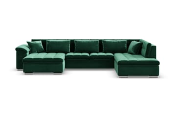 Dynir Hjørnesovesofa Chaiselong Venstre - Mørkegrøn - Møbler - Sofaer - Sovesofaer