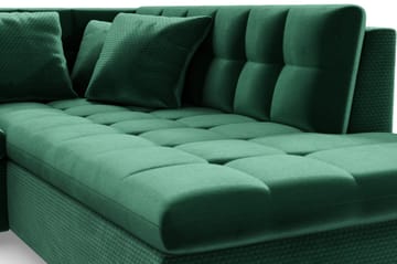 Dynir Hjørnesovesofa Chaiselong Venstre - Mørkegrøn - Møbler - Sofaer - Sovesofaer