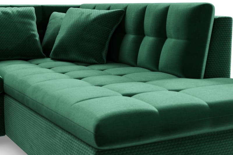 Dynir Hjørnesovesofa Chaiselong Venstre - Mørkegrøn - Møbler - Sofaer - Sovesofaer