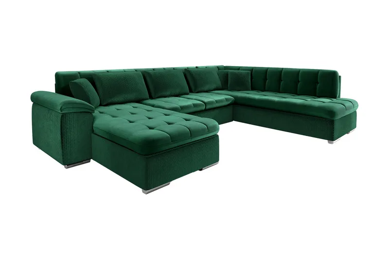 Dynir Hjørnesovesofa Chaiselong Venstre, Mørkegrøn