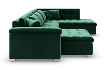 Dynir Hjørnesovesofa Chaiselong Venstre - Mørkegrøn - Møbler - Sofaer - Sovesofaer