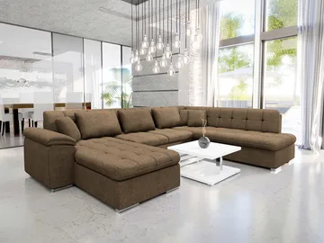 Dynir Sovesofa med chaiselong og chaiselong 5-personers - Brun - Møbler - Sofaer - Sovesofaer
