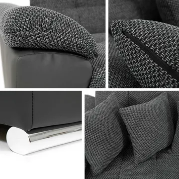 Dynir Sovesofa med chaiselong og chaiselong 5-personers - Rosa - Møbler - Sofaer - Sovesofaer