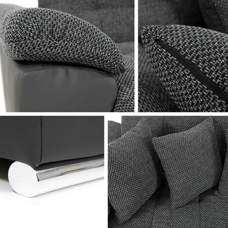 Dynir Sovesofa med chaiselong og chaiselong 5-personers - Rosa - Møbler - Sofaer - Sovesofaer