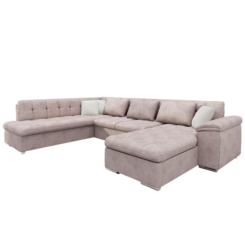 Dynir Sovesofa med chaiselong og chaiselong 5-personers, Rosa