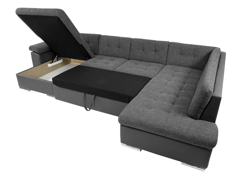 Dynir Sovesofa med chaiselong og chaiselong 5-personers - Blå - Møbler - Sofaer - Sovesofaer