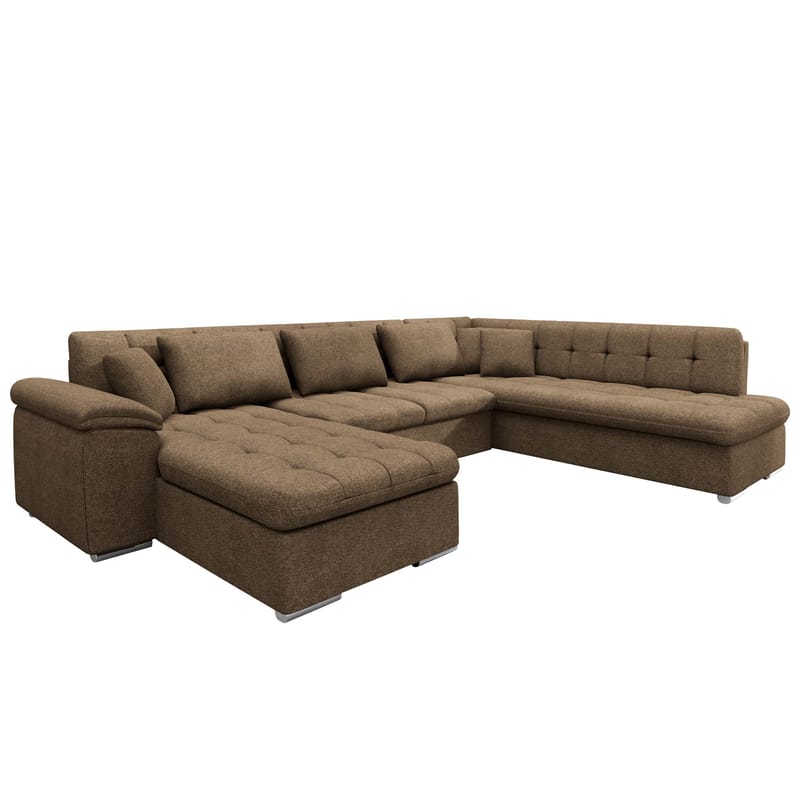 Dynir Sovesofa med chaiselong og chaiselong 5-personers - Brun - Møbler - Sofaer - Sovesofaer