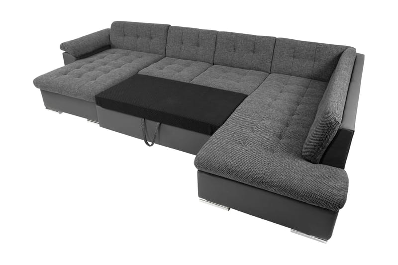 Dynir Sovesofa Med Divan Og Chaiselong 4-Personers - Grøn - Møbler - Sofaer - Sovesofaer