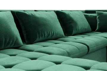 Dynir Venstre Kapitoneret Sovesofa med Opbevaring i Fløjl - Grøn - Møbler - Sofaer - Sovesofaer