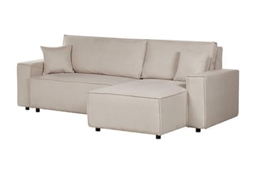 Dyshawn Hjørnesovesofa 2-personers - Beige/Sort - Møbler - Sofaer - Sovesofaer