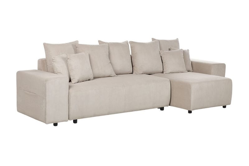 Dysis Hjørnesovesofa 3-personers - Taupe/Sort - Møbler - Sofaer - Sovesofaer