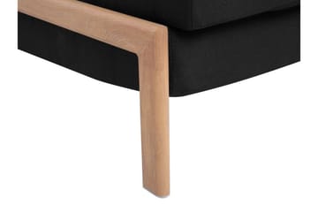 Edland 2-personers Rektangulær Sovesofa Foldbar 152 cm i Stof med Træben - Sort - Møbler - Sofaer - Sovesofaer
