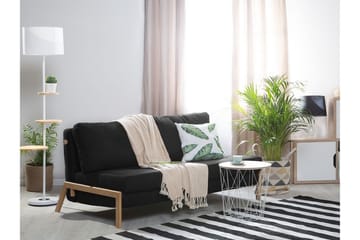 Edland 2-personers Rektangulær Sovesofa Foldbar 152 cm i Stof med Træben - Sort - Møbler - Sofaer - Sovesofaer
