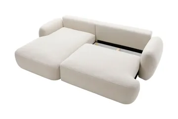 Efrem Sovesofa med Chaiselong 3-personers i Bouclé - Beige - Møbler - Sofaer - Sovesofaer