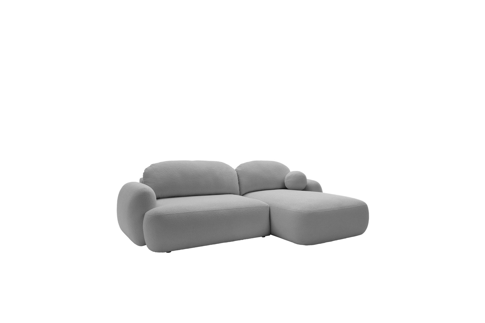 Efrem Sovesofa med Chaiselong 3-personers i Bouclé - Lysegrå - Møbler - Sofaer - Sovesofaer