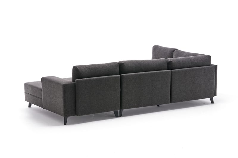 Efsunlu U-sovesofa - Antracit/Sort - Sovesofaer - Sovesofa chaiselong