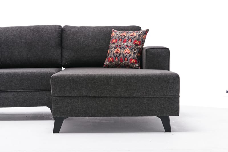 Efsunlu U-sovesofa - Antracit/Sort - Møbler - Sofaer - Sovesofaer