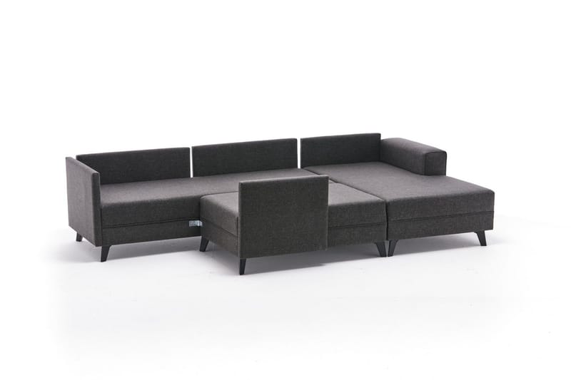 Efsunlu U-sovesofa - Antracit/Sort - Møbler - Sofaer - Sovesofaer