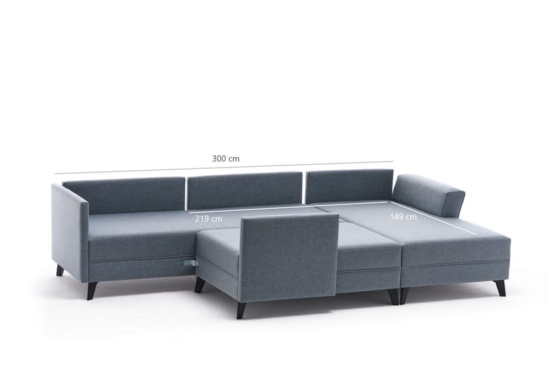 Efsunlu U-sovesofa - Brun/Sort - Sovesofaer - Sovesofa chaiselong