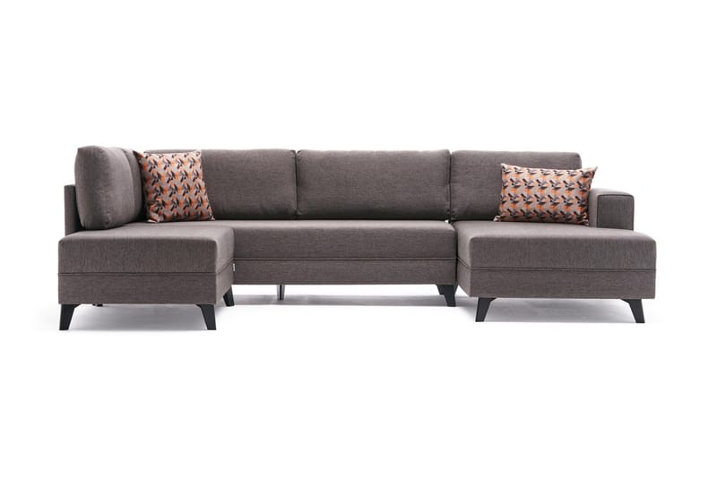 Efsunlu U-sovesofa - Brun/Sort - Sovesofaer - Sovesofa chaiselong