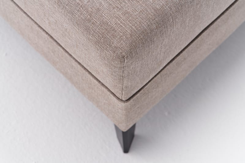 Efsunlu U-sovesofa - Cremehvid/Sort - Møbler - Sofaer - Sovesofaer