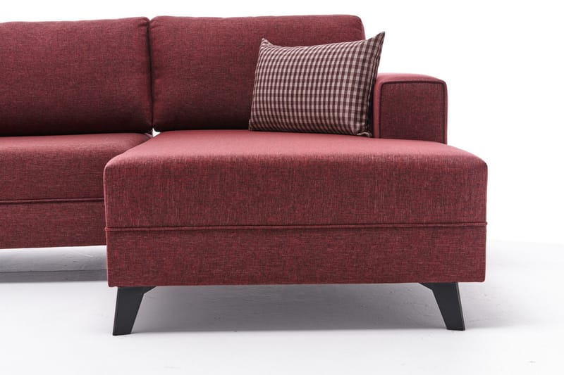 Efsunlu U-sovesofa - Rød/Sort - Møbler - Sofaer - Sovesofaer