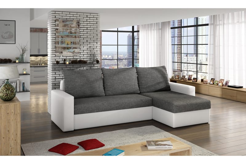 Eguino sovesofa - Grå/Hvid - Møbler - Sofaer - Sovesofaer