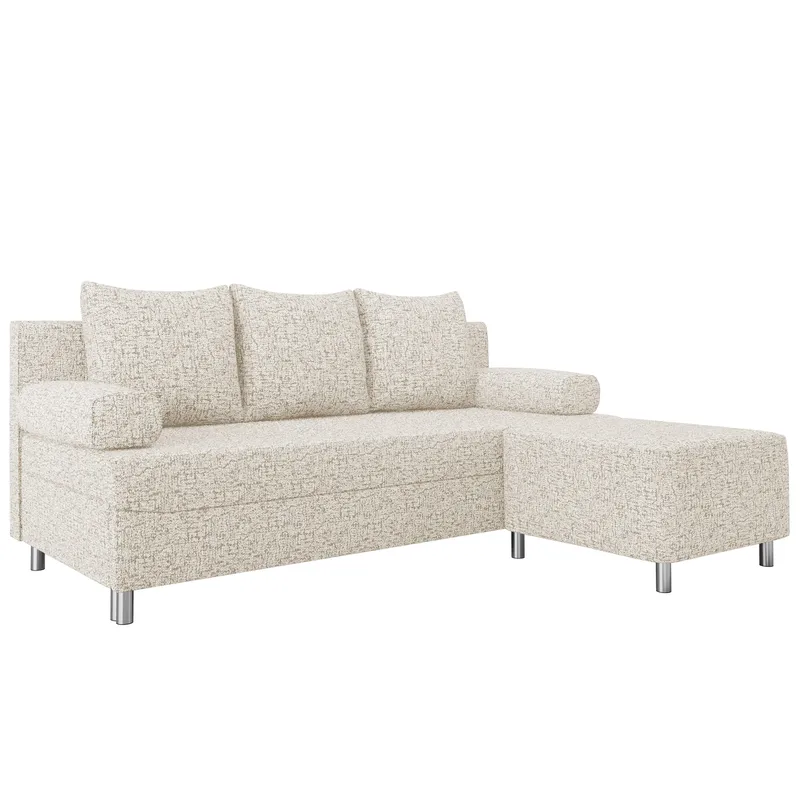 Eifion 3-personers sovesofa med chaiselong, højrevendt, lys beige
