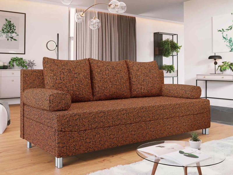 Eifion 3-personers sovesofa - rustorange - Møbler - Sofaer - Sovesofaer