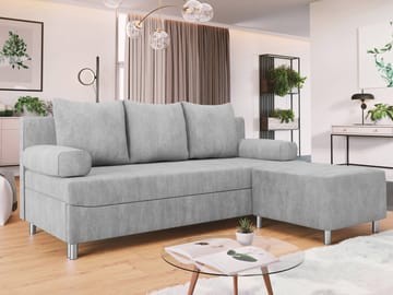 Eifion 3-personers sovesofa med chaiselong, højrevendt - lysegrå - Møbler - Sofaer - Sovesofaer