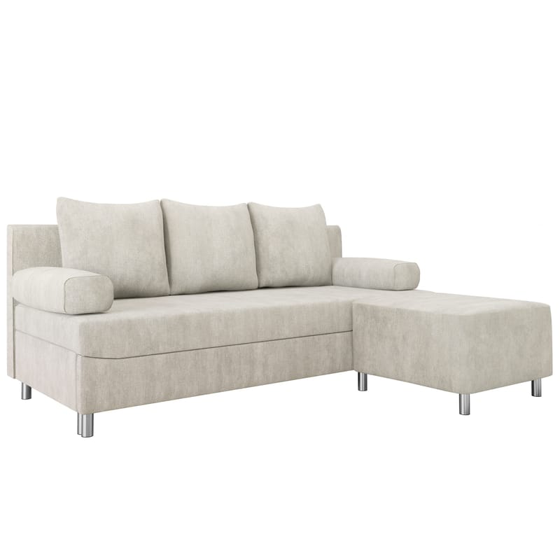 Eifion 3-personers sovesofa med chaiselong, højrevendt, lys beige