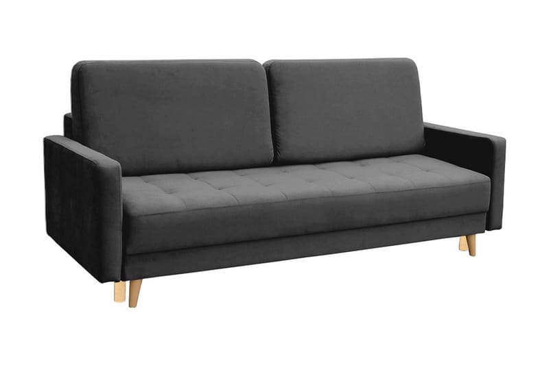 Eirado 3-personers Sovesofa - Grå - Sovesofaer - 3 personers sovesofa - Velour sofaer